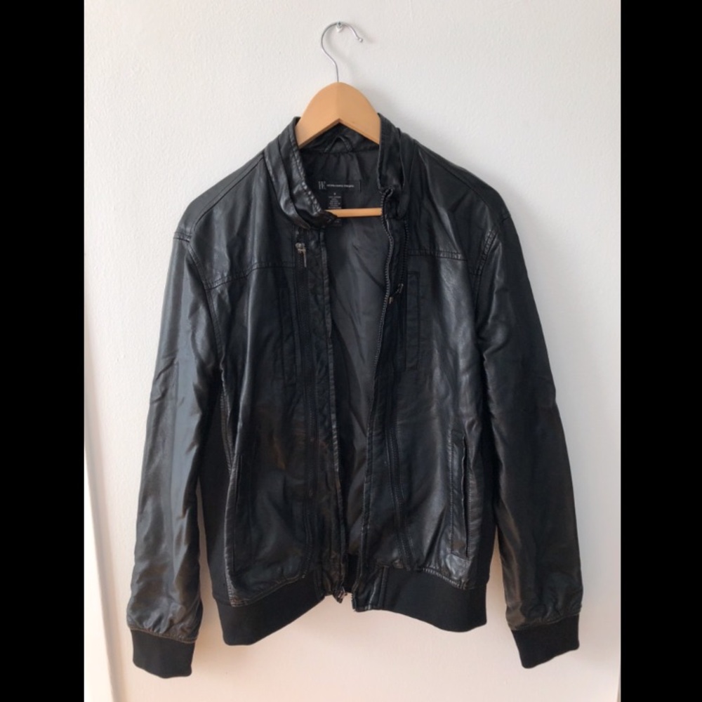 Black leather jacket